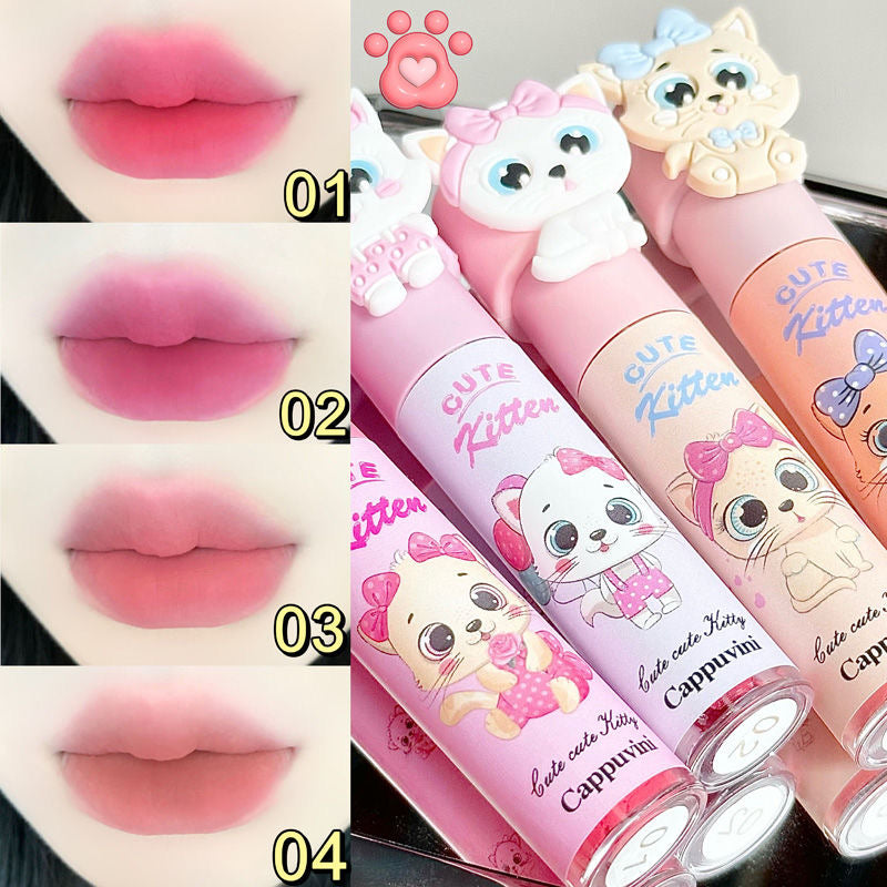 Cappuvini Cute Kitten Velvet Lip - Douyin Shop