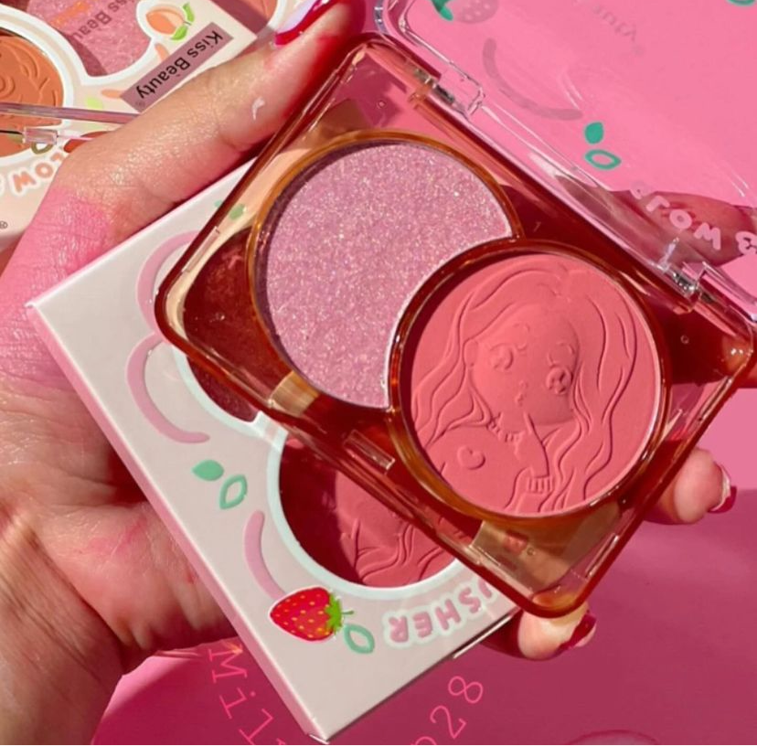 Kiss Beauty Two-Toned Blusher - Douyin Shop