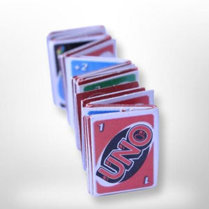 Uno Keychain with Playable cards inside (random colour)