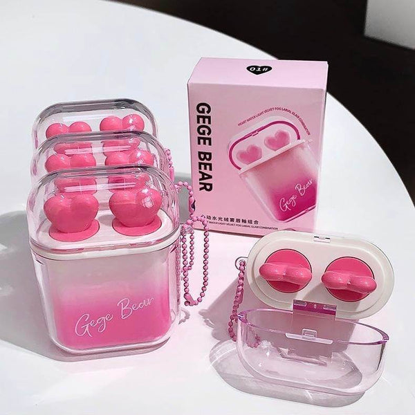 Gege Bear Earpod Lipgloss (2 lipgloss in one pack) - Douyin Shop