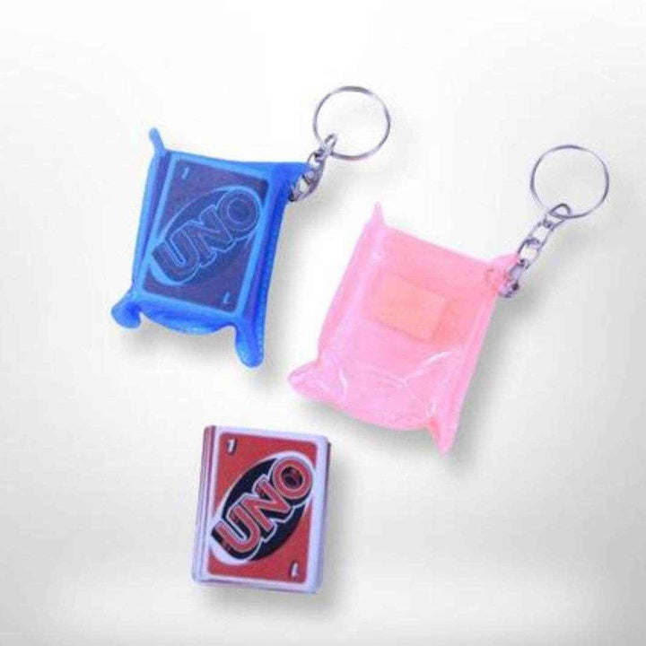 Uno Keychain with Playable cards inside (random colour)