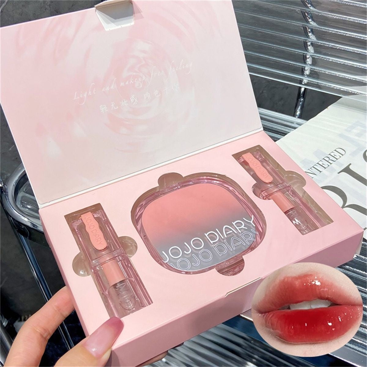 Jojo Diary Set (cushion foundation with two lipsticks)