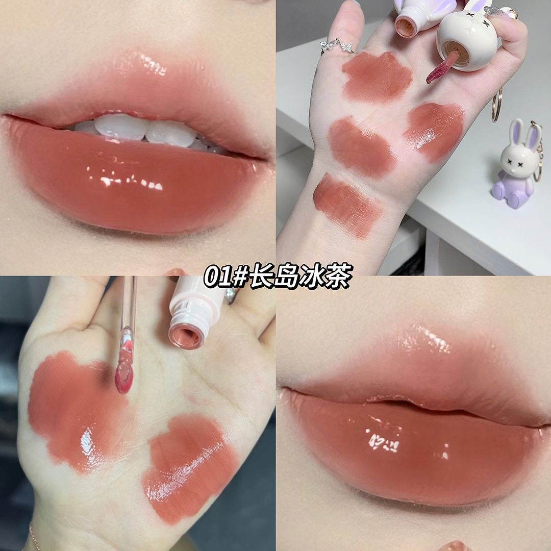 Gege Bear Bunny Keychain Lip Glaze - Douyin Shop