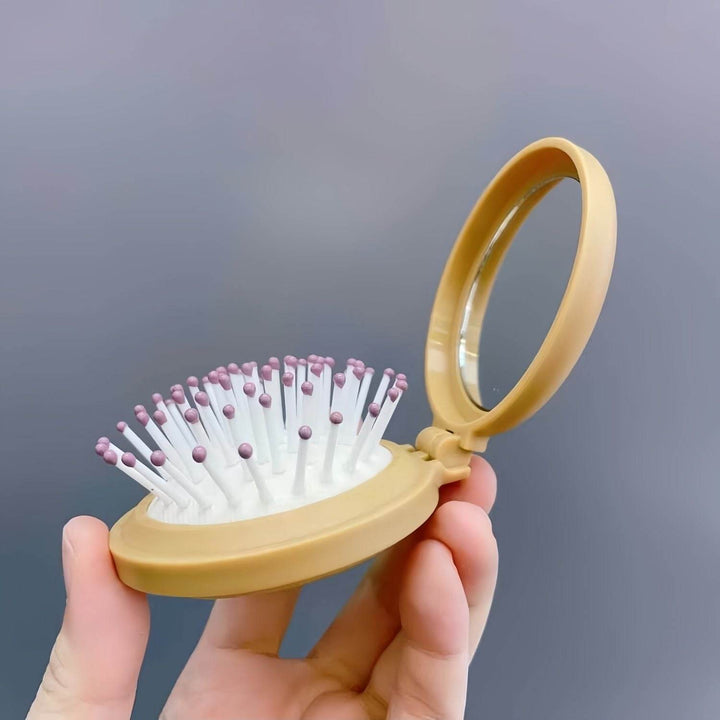 Compact Comb with Mirror - Douyin Shop