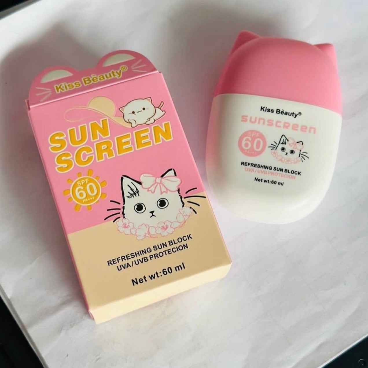 Kiss Beauty Sunscreen SPF 60 PA+++ 60ml