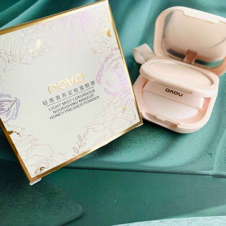 Novo Light Mist Luxurious Nourishing Make-up Honey Pressed Powder (with puff) - Douyin Shop