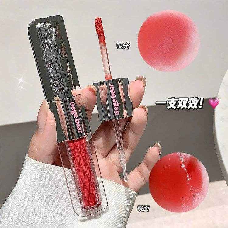 Gege Bear Dazzle Color Double-Headed Lip Glaze - Douyin Shop