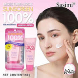 Sasimi Moisture-Lock Sunscreen 100% Mineral Based SPF 50+ PA+++ UVA1 UVA2 UVB Protection 60g