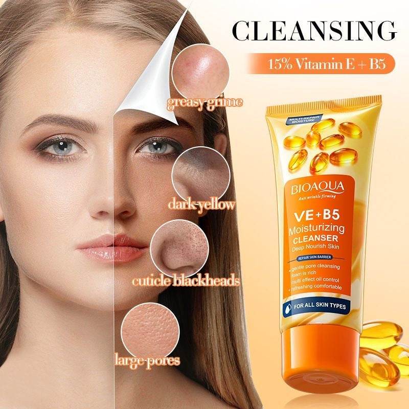 Bioaqua Vitamin E + B5 Cleanser Face Wash 100g - Douyin Shop