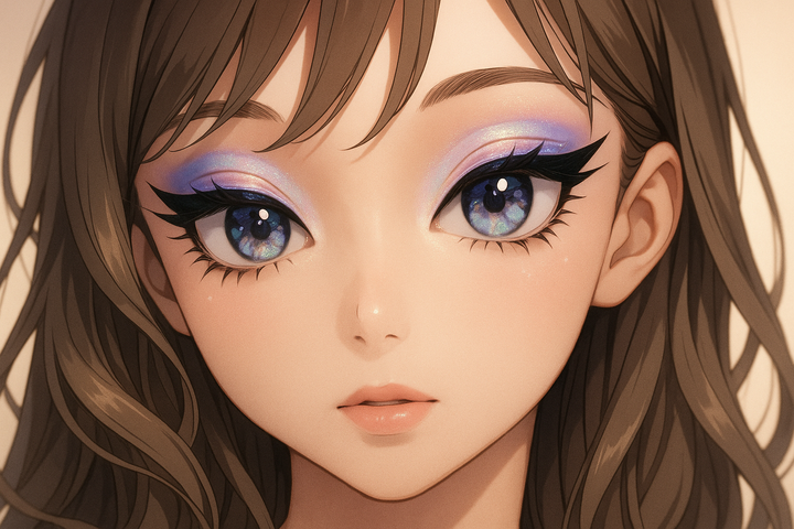 Anime girl eye makeup