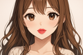 Lip make anime girl