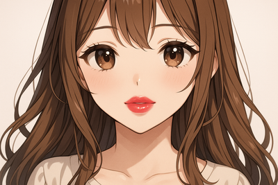 Lip make anime girl
